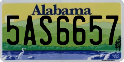 AL license plate 5AS6657
