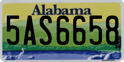 AL license plate 5AS6658
