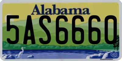 AL license plate 5AS6660