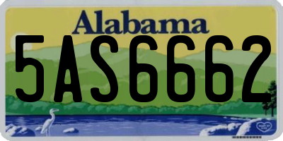 AL license plate 5AS6662