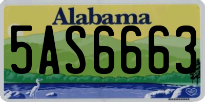 AL license plate 5AS6663