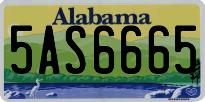 AL license plate 5AS6665