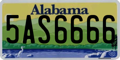 AL license plate 5AS6666