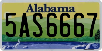 AL license plate 5AS6667