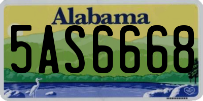 AL license plate 5AS6668