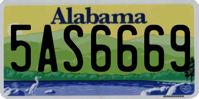 AL license plate 5AS6669