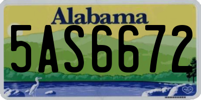 AL license plate 5AS6672