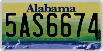 AL license plate 5AS6674