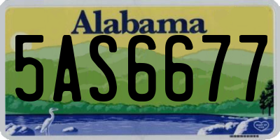 AL license plate 5AS6677