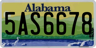 AL license plate 5AS6678