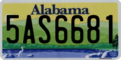 AL license plate 5AS6681