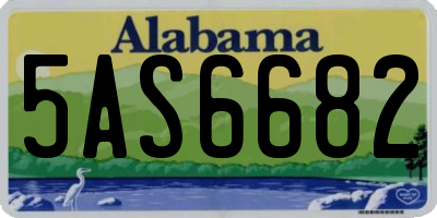 AL license plate 5AS6682