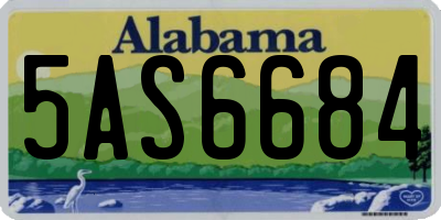 AL license plate 5AS6684