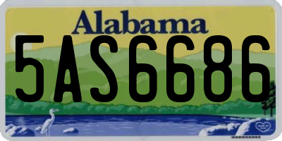 AL license plate 5AS6686