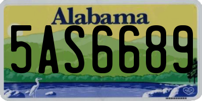 AL license plate 5AS6689