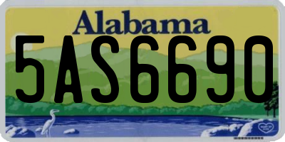 AL license plate 5AS6690