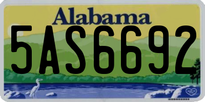 AL license plate 5AS6692