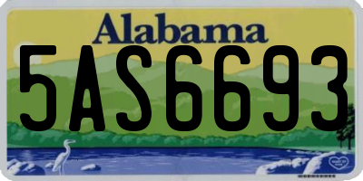 AL license plate 5AS6693
