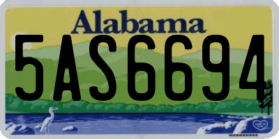 AL license plate 5AS6694