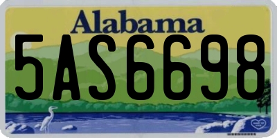 AL license plate 5AS6698