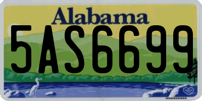 AL license plate 5AS6699