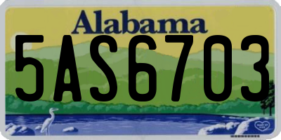 AL license plate 5AS6703