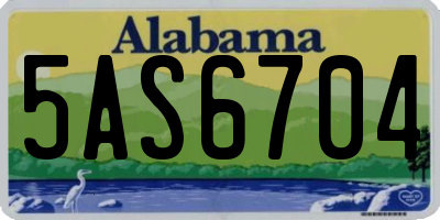 AL license plate 5AS6704