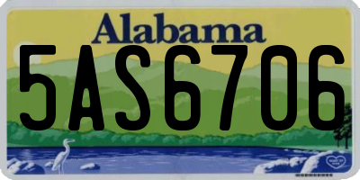 AL license plate 5AS6706