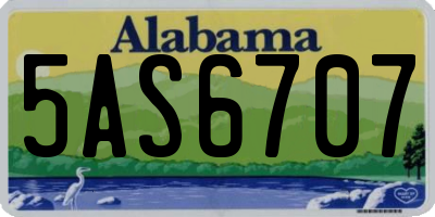 AL license plate 5AS6707