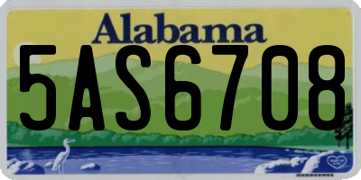 AL license plate 5AS6708