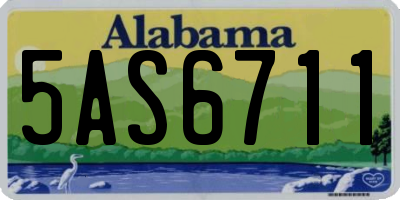 AL license plate 5AS6711