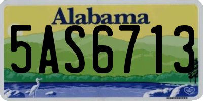 AL license plate 5AS6713