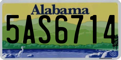 AL license plate 5AS6714