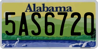 AL license plate 5AS6720