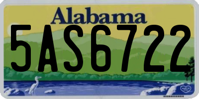 AL license plate 5AS6722