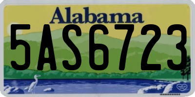 AL license plate 5AS6723