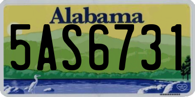 AL license plate 5AS6731