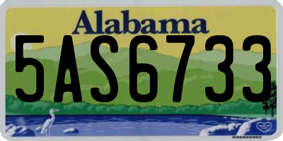 AL license plate 5AS6733