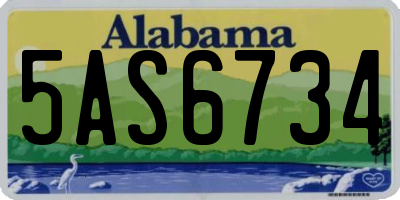 AL license plate 5AS6734