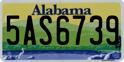 AL license plate 5AS6739