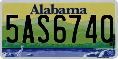 AL license plate 5AS6740