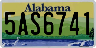 AL license plate 5AS6741