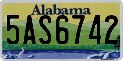 AL license plate 5AS6742