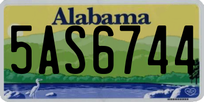 AL license plate 5AS6744