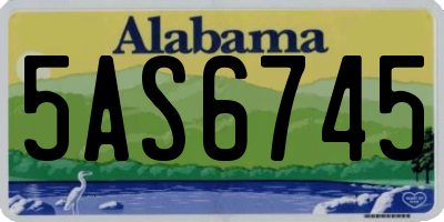AL license plate 5AS6745