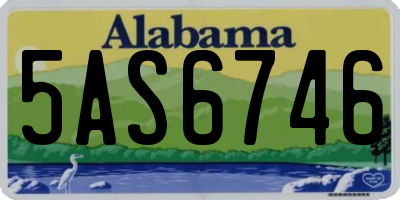 AL license plate 5AS6746