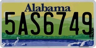 AL license plate 5AS6749