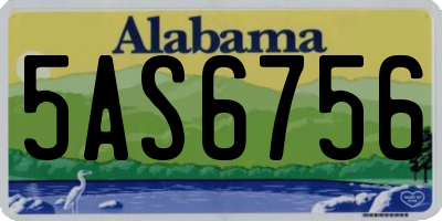 AL license plate 5AS6756