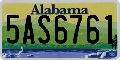 AL license plate 5AS6761