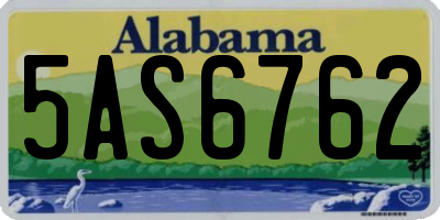 AL license plate 5AS6762